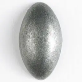 Vollmetallknopf, elegante ovale Form mit Öse – Größe: 25mm – Farbe: altzinn Exklusiv