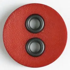 Solange Der Vorrat Reicht Kunststoffknopf mit Metalllöchern – Größe: 23mm – Farbe: orange