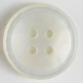 Mega-Angebot 4-loch Kunststoffknopf mit schmalem Rand – Größe: 18mm – Farbe: weiss
