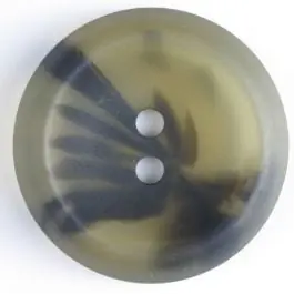 Preisknaller 2-loch Kunststoffknopf mit geflammtem Dekor – Größe: 38mm – Farbe: grün