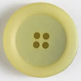 Heute Kaufen 4-loch Kunststoffknopf mit breitem Rand – Größe: 28mm – Farbe: gelb