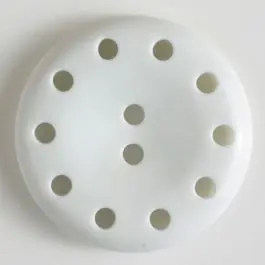 Kunststoffknopf mit 10 Löchern für freie Fantasie – Größe: 38mm – Farbe: weiss Exklusiv