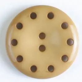 Kunststoffknopf mit 10 Löchern für freie Fantasie – Größe: 28mm – Farbe: beige Saisonangebot