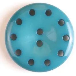 Knallerangebot Kunststoffknopf mit 10 Löchern für freie Fantasie – Größe: 38mm – Farbe: grün