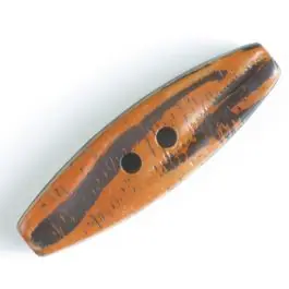 Markenware Knebelknopf mit 2 Löchern – Größe: 50mm – Farbe: braun