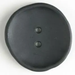 Neue Kollektion Kunststoffknopf unregelmäßig runde Form mit 2 Löchern – Größe: 28mm – Farbe: schwarz