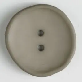 Heute Kaufen Kunststoffknopf unregelmäßig runde Form mit 2 Löchern – Größe: 38mm – Farbe: beige