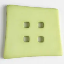 Kunststoffknopf Kopfkissenform mit 4 quadratischen Löchern – Größe: 55mm – Farbe: grün Gleich Bestellen