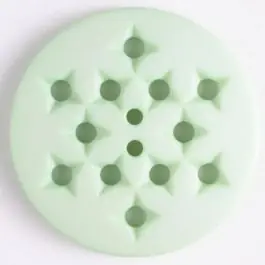 Kunststoffknopf mit 12 sternförmigen Vertiefungen mit 2 Löchern – Größe: 32mm – Farbe: grün Gleich Bestellen