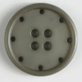 Markenware Kunststoffknopf mit 8 kleinen Löchern am Rand mit 4 Löchern – Größe: 15mm – Farbe: braun