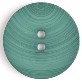 Ausverkauf großer Kunststoffknopf mit ungewöhnlichem Streifenmotiv mit 2 Löchern – Größe: 54mm – Farbe: grün