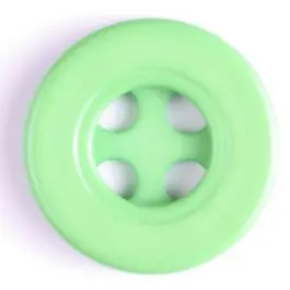 Kunststoffknopf mit 4 halbrunden Löchern – Größe: 40mm – Farbe: grün Zertifiziert