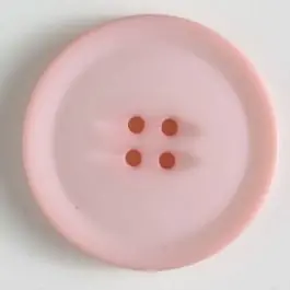 Kunststoffknopf schlicht mit erhobenem Rand mit 4 Löchern – Größe: 38mm – Farbe: pink Mega-Angebot