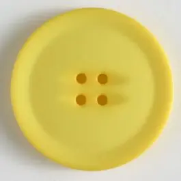 Kunststoffknopf schlicht mit erhobenem Rand mit 4 Löchern – Größe: 38mm – Farbe: gelb Neuheit