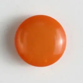 Kunststoffknopf rund, gewölbte Form mit Öse – Größe: 15mm – Farbe: orange Ausverkauf