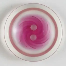 Angebot Kunststoffknopf, zweifarbiger Rand mit Wirbel im Mittelteil 2-Loch – Größe: 19mm – Farbe: pink