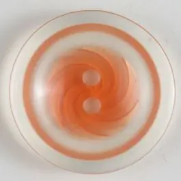 Limited Edition Kunststoffknopf, zweifarbiger Rand mit Wirbel im Mittelteil 2-Loch – Größe: 23mm – Farbe: rot