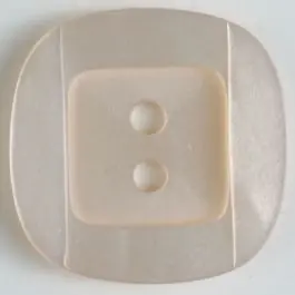 Original Kunsstoffknopf viereckig, angedeuteter Rand und Mittelteil als abgerundetes Quadrat 2-Loch – Größe: 25mm – Farbe: pink