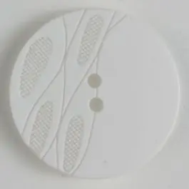 Kunststoffknopf gelasert „Tannenzapfen“, 2-loch – Größe: 28mm – Farbe: weiss Finale Aktion