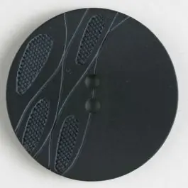 Im Trend Kunststoffknopf gelasert „Tannenzapfen“, 2-loch – Größe: 20mm – Farbe: schwarz