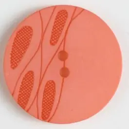 Ab Werk Kunststoffknopf gelasert „Tannenzapfen“, 2-loch – Größe: 28mm – Farbe: pink