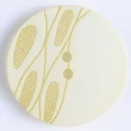 Heißes Angebot Kunststoffknopf gelasert „Tannenzapfen“, 2-loch – Größe: 28mm – Farbe: gelb