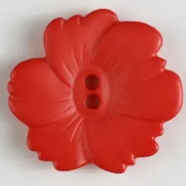 Mega-Angebot Kunststoffknopf Blume 2-Loch – Größe: 25mm – Farbe: rot