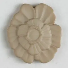 Kunststoffknopf Blume mit Öse – Größe: 18mm – Farbe: beige Solange Der Vorrat Reicht