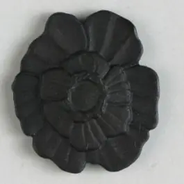 Kunststoffknopf Blume mit Öse – Größe: 23mm – Farbe: braun Highlight