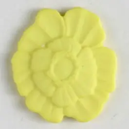 Meistverkauft Kunststoffknopf Blume mit Öse – Größe: 23mm – Farbe: gelb