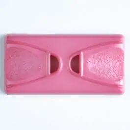 Kunststoffknopf Rechteck mit 2 Längslöchern – Größe: 45mm – Farbe: pink Günstig