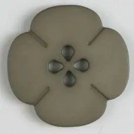 Kostenfreie Lieferung Kunststoffknopf Blume mit 2 Löchern – Größe: 20mm – Farbe: braun