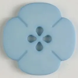 Kunststoffknopf Blume mit 2 Löchern – Größe: 20mm – Farbe: blau Preis Gesenkt