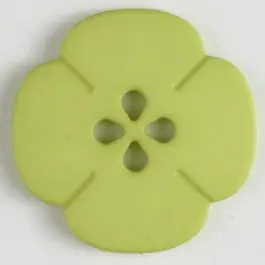 Zertifiziert Kunststoffknopf Blume mit 2 Löchern – Größe: 20mm – Farbe: grün
