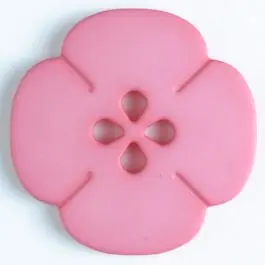 Kunststoffknopf Blume mit 2 Löchern – Größe: 20mm – Farbe: pink Schneller Versand