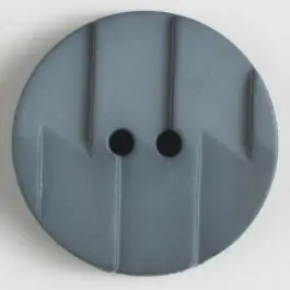 Original Polyamidknopf, Ton-in-Ton mit Abrißkante, 2-loch – Größe: 19mm – Farbe: grau