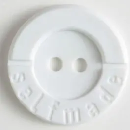 Polyamidknopf 2-loch Selfmade – Größe: 25mm – Farbe: weiss Kostenloser Versand