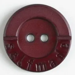Abverkauf Polyamidknopf 2-loch Selfmade – Größe: 36mm – Farbe: weinrot