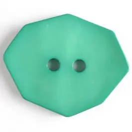 Preisreduziert Polyamidknopf achteckig, 2-loch – Größe: 50mm – Farbe: grün