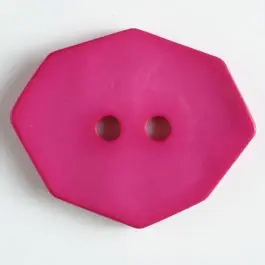 Polyamidknopf achteckig, 2-loch – Größe: 50mm – Farbe: pink Markenware