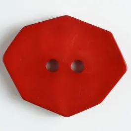 Polyamidknopf achteckig, 2-loch – Größe: 50mm – Farbe: rot Schnäppchen