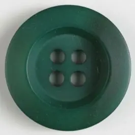 Exklusiv Polyesterknopf minimal schattiert, mit breitem Rand, 4-loch – Größe: 34mm – Farbe: grün