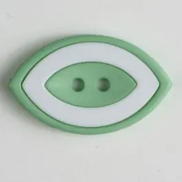 Modeknopf oval, zweifarbig Farbe + weiß, 2-Loch – Größe: 38mm – Farbe: grün Top-Angebot