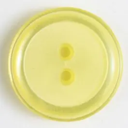 Polyesterknopf, schlichtes Design mit einfachem Rand und 2 Löchern – Größe: 18mm – Farbe: gelb Kracherpreis