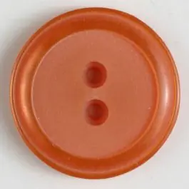 Polyesterknopf, schlichtes Design mit einfachem Rand und 2 Löchern – Größe: 18mm – Farbe: orange Knallerangebot