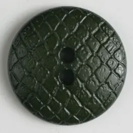 Bestpreis Polyamidknopf leicht gewölbt, Oberfläche ähnelt Waben, 2-Loch – Größe: 18mm – Farbe: grün