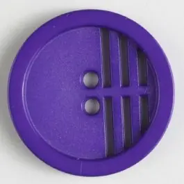 Polyamidknopf umrandet, ein Drittel längs perforiert, 2 Loch – Größe: 20mm – Farbe: lila Letzte Chance