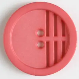 Polyamidknopf umrandet, ein Drittel längs perforiert, 2 Loch – Größe: 20mm – Farbe: pink Markenprodukt