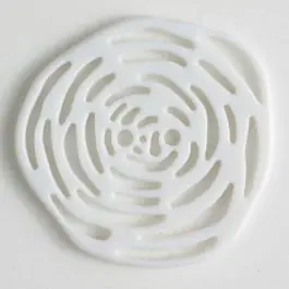 Polyamidknopf unrund, mit vielen länglichen Löchern, 2-loch – Größe: 40mm – Farbe: weiss Solange Der Vorrat Reicht