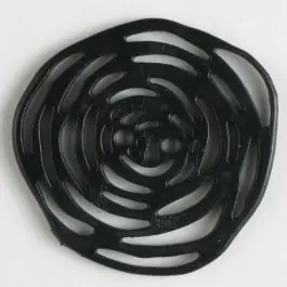 Polyamidknopf unrund, mit vielen länglichen Löchern, 2-loch – Größe: 40mm – Farbe: schwarz Saisonangebot
